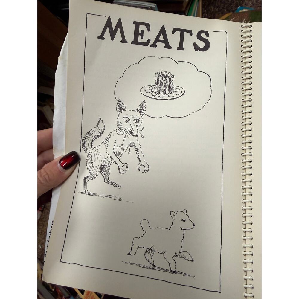 Vintage Gates Mills Ohio Cookbook Spiral Bound How To Cook a Fox Cover Recipes - Picture 4 of 12